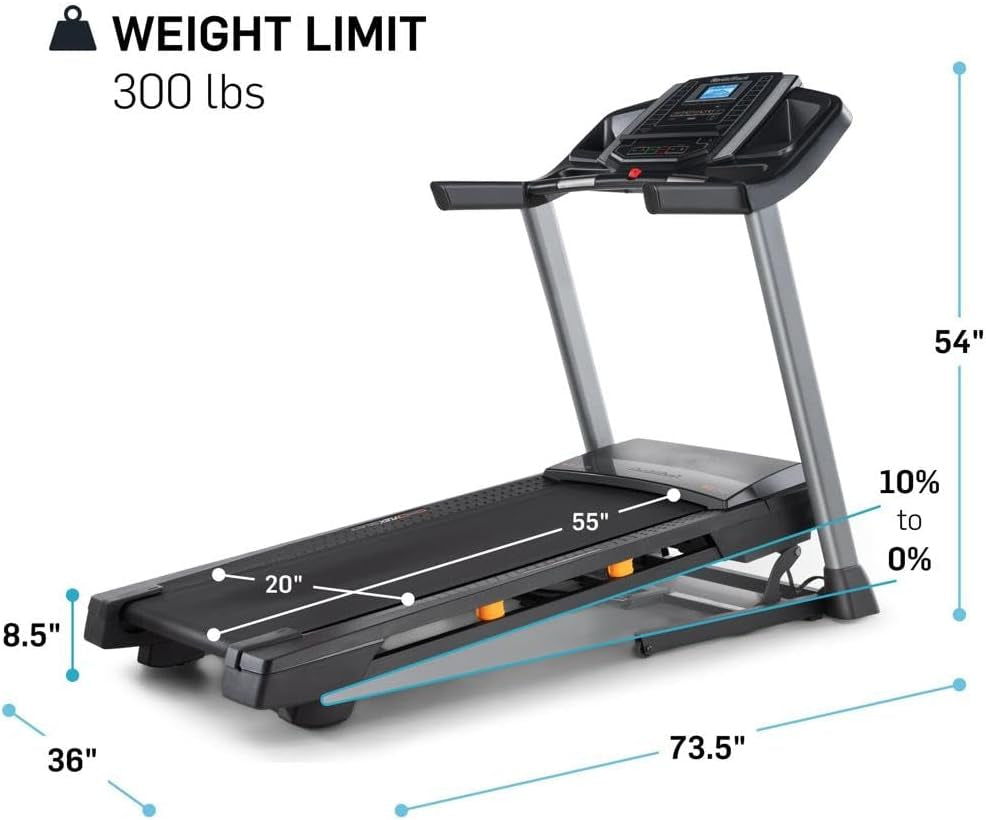 T Series: Perfect Treadmills for Home Use, Walking or Running Treadmill with Incline, Bluetooth Enabled, 300 Lbs User Capacity