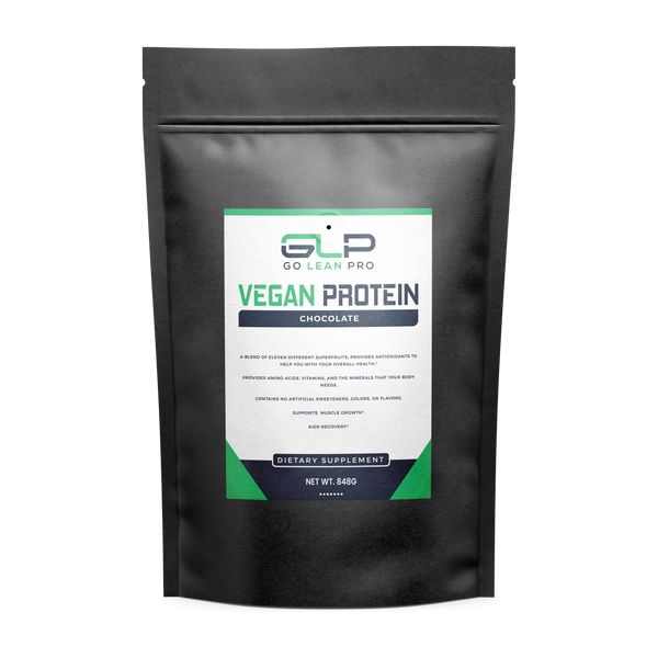 Vegan Protein Powder by GLP - Supports Muscle Growth & Aids Recovery - Promotes Overall Health - Chocolate - 848g - goleanpro