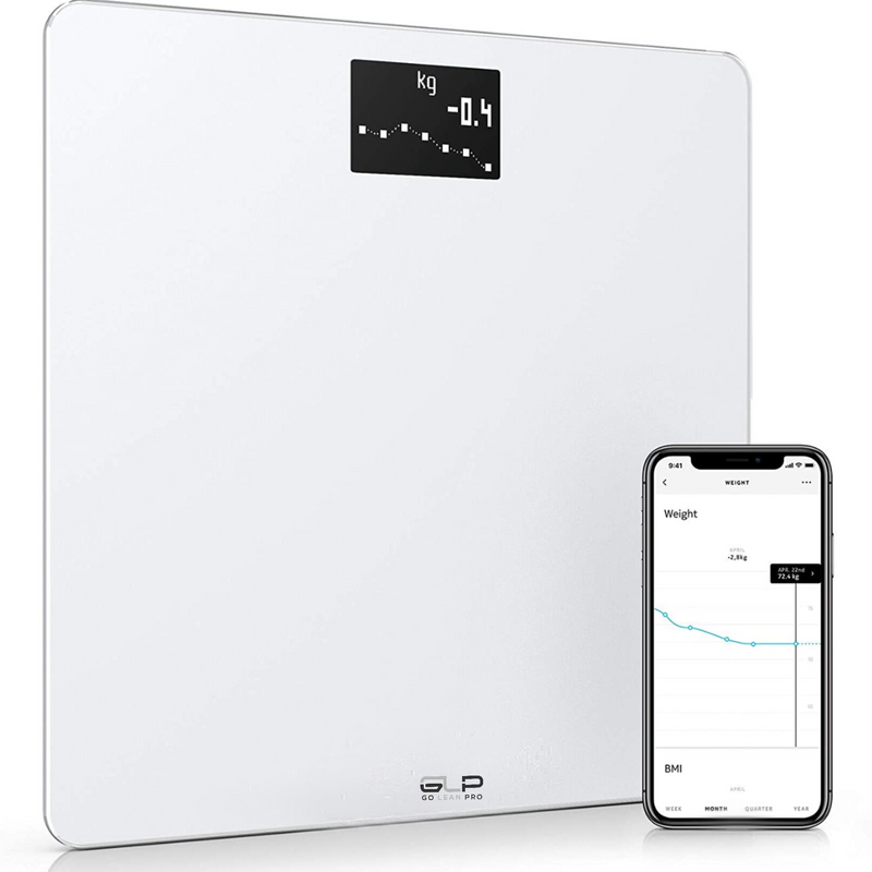 GLP Body Smart Weight - Wi-Fi Body Composition Smart Scale - Tracks Heart Health - Body Fat with Smartphone App - Sync Via Bluetooth or Wi-Fi - Multi-User Friendly - goleanpro